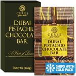 Dubai Chocolate Kunafa Pistachio Bar 7oz | Famous Dubai Chocolate Bar | Crispy Kunafe with Pistachio Paste | Gourmet Dessert Gift |Ideal Gift for All Occasions | Luxurious Chocolate Kunafa