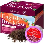 Gya Tea Co English Breakfast K Cup Tea (60ct) - High Caffeine English Breakfast Tea K Cups Kickstart the Day with Tea Pods for K Cup Brewing 2.0 & 1.0 Tea Gifts