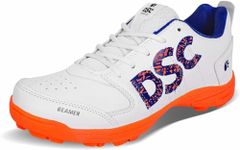 DSC Beamer Cricket Shoes Size for Men (7 UK, Fluro Orange-White)