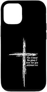 iPhone 12/12 Pro Cross I Know The Plans Verse Bible Jesus God Christian Gift Case