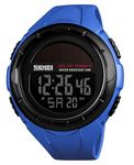 FANMIS Men's Solar Powered Casual Quartz Wrist Watch Analog Digital Multifunctional Black Sports Watch, X Blue, men standard, Sport watch