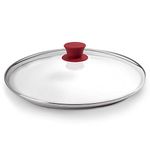 Glass Lid - 12"-inch/30.48-cm/308mm - Compatible with Lodge - Fully Assembled Tempered Replacement Cover - Oven Safe for Skillet Pots Pans: Universal for All Cookware: Cast Iron, Stainless, Non-Stick