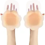 Dealswin Nippleless Covers 5.1inch Silicone Breast Lift Reusable Pasties for A-D Cup Beige