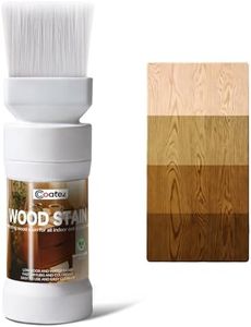COATEZ Wood Stain - Teak, 6.35 Fl Oz Water Based Wood Stain and Sealer in One, Multiple Finishes, Fast Drying, Indoor and Outdoor Furniture, Cabinet, Non-Toxic ＆ Low Odor Wood-Stains