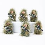 Yanscian Military Camouflage Soldiers Figures, Action Minifigures in Jungle Fatigues, Special Forces Soldier Figures in Ghillie Suit with Weapons and Accessories Gift (5 Figures Included)