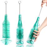 Bottle Brush Especially for Cleaning All Kinds of Narrow Neck Wine Bottles, Beer Bottles, Soda Bottles, Spray Bottles, Long Cups, Mugs, Large Volume Cylinders (Green+1PC)