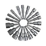 6-19mm Magnetic Nut Setter Driver Drill Bit Set 1/4 inch Hex Shank Quick Change Metric Nut Driver Set - 10pcs