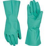 Chemical Resistant Nitrile Gloves, Solvent and Pesticide Resistant, Reusable, Large (Wells Lamont 178L), Green