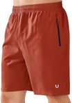 NORTHYARD Men's Athletic Running Shorts Quick Dry Workout Shorts Lightweight Sports Gym Basketball Shorts Hiking Exercise REDCLAY-7 inches L