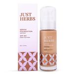 Just Herbs Serum Foundation For Face Makeup With SPF30+ Dewy Finish Full Coverage Waterproof, Sweatproof Foundation For All Skin Types (Sand)