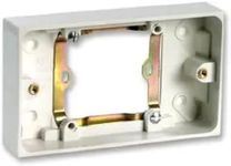 Auline Convert Single Flush Mounted Single Socket to Double Gang Twin Plug Mains Box