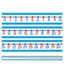 Carson Dellosa Student Number Line Set—0-30 Number Recognition, Sequencing, Counting, Color-Coded Even and Odd Numbers, Write-On Wipe Away Surface (30 pc)