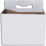 ICE N COLD 6pk Cardboard Carrier (White, 50ct) | Holds 6pk 12oz Bottles