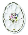 Portmeirion Botanic Garden Deviled Egg Plate | 12 Inch Egg Serving Platter with Sweet Pea Motif | Made from Porcelain | Dishwasher and Microwave Safe | Easter Egg Tray