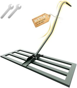 HamRoRung Lawn Leveling Rake -31.5''x11.8'' Heavy Duty Leveling Rake, Ergonomic Handle, Professional Ground Leveler for Yard, Soil, Grading, Gravel, Pool, Seeding, Do Not Hurt Turf, Save Effort
