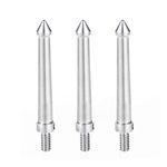 Selens 3Pcs Tripod Foot Long Spikes Stainless Steel Compatible 1/4" Universal for Tripod Monopod Leg Shooting Photography Accessories Equipment Mount Adapter