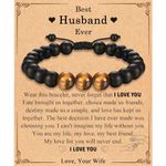 TEVOP Best Husband Ever Gifts for Husband, Husband Gifts Beads Bracelet Gifts from Wife -Birthday Anniversary Christmas Valentines Day Gifts for Him Men