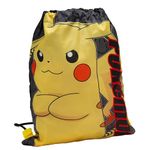 Pokemon Drawstring Bag Kids PE Kit Gym Swim Bag For Boys & Girls School Trainer School Pikachu Print