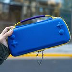 PSS Switch Carrying Case Bag for Switch & Switch OLED Model, Protable Travel Case Cover with 12 Game Card Slots, Upgraded Pouch Case for Switch and Switch OLED Accessories Blue