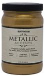 Rust-Oleum 253607 Metallic Accents Paint, Quart, Gold Mine 32 Fl Oz (Pack of 1)