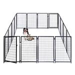 ALEKO® 2DK5X5X4SQ Dog Kennel Heavy Duty Pet Playpen 10X10X4 Foot Dog Exercise Pen Cat Fence Run for Chicken Coop Hens House