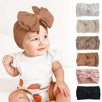 Generic Baby Headbands 6PCS Stretchy Nylon Headband With Bows For Newborn Wide Headbands Infant Baby Toddler Girls (ALL, Only One)