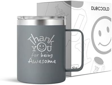 DLOCCOLD Thank You Gifts for Men, Thank You for Being Awesome Mug for Coworkers, Birthday Day Gifts for Women, Employee Appreciation Gifts, Valentines Day Gifts for Him, Inspirational Gifts, Grey