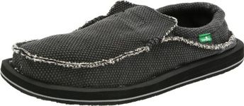 Sanuk Mens Chiba Slipper Black Schwarz/black Size: 11 UK (45 EU)