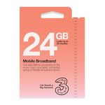 Three Mobile Pay As You Go Mobile Broadband 24 GB data SIM