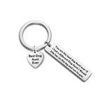 ENSIANTH Dog Aunt Gift Best Dog Aunt Ever Keychain Special Aunt Gift Dog Lover Gift (Dog Aunt Keychain)