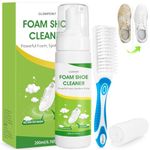 GLOWPOINT Trainer Cleaner, 200ml Shoe Cleaning Kit with Brush & Towel, White Shoe Cleaner Foam Removes Dirt & Stain for White Shoes, Sneaker, Canvas, PU Leather