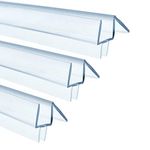 ALTOGLASS | 10mm(3/8 inch) Glass Door Vinyl Bottom Seal, Clear (3-Pack) - Shower Door Sweep