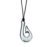 Maori Fish Hook Pendant: Handcrafted Pewter, Adjustable Cord, Surfer Necklace by William Sturt - Tribal-Inspired, New Zealand Heritage