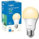 TP-Link Tapo WiFi LED Smart Bulb, E27 Smart Light Bulb Alexa, 8.7W Alexa Light Bulb, Works with Amazon Alexa(Echo and Echo Dot) and Google Home, Dimmable Soft Warm White, No Hub Required (Tapo L510E)