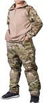 EMERSONGEAR Tactical Airsoft Boys Uniform,Boys Soldier Pants and Shirt,Boys BDU Hunting Camouflage Combat Suit, Multicam, 7 Years