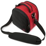 Vangoddy Laurel DSLR Camera Handbag for SLR and Compact System Camera with Removable Shoulder Strap, Red