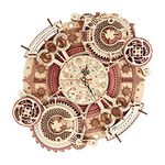 ROBOTIME Wooden Model Kits 3D Wall Clock DIY Puzzle for Adult to Build Laser Cut Jigsaw Mechanical Buiding Construction Craft Kits Best Gift Toys for Kids