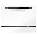 Baridi Compact Tabletop Dishwasher 6 Place Settings, 6 Programmes, Low Noise, 6.5L Cycle, Start Delay - White - DH83