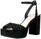 Chinese Laundry Women's Theresa Platform Dress Sandal, Black Suede, 7.5