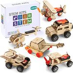Yutin 6 in 1 STEM Building Kits for Kids, Wooden Car Model Kit for Boys to Build, DIY 3D Wood Puzzles Craft Projects 6-8, Science Kits for Kids 10-12, STEM Toys for 5 6 7 8 9 10 11 12 14 Year Old