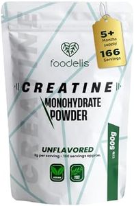 Creatine Monohydrate Powder After or Pre Workout 500 Grams 166 Servings Gym Supplement for Men & Women Vegan Gluten Free Tasteless Increase Physical Performance and Muscle Strength Scoop Included