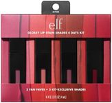 e.l.f. Glossy Lip Stain Shades 4 Days Kit, Long-Lasting Lip Stains For A Sheer Pop Of Color & Subtle Gloss Finish, Vegan & Cruelty-Free, 4 Shades