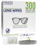 Glasses Cleaner Wipes 300 Individually Wrapped Lens Wipes Multipurpose Suitable for Spectacle Lenses, Cameras, Binoculars, Mirrors, Screens, Optical and Electronic Devices