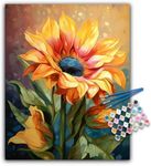 Offito Paint by Numbers Kit for Adults Beginners, Sunflower Acrylic Adult Paint by Number Kits on Canvas, Sunflower Digital Oil Number Painting Kits for Home Decor Gift 16"x20"