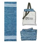 Atvi.fit Pure cotton anti-skid, machine wash yoga mat. 73inches x 24inches, 5mm thickness (Blue)