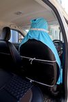 ROMAN HOME 100% Solid Large Luxury car seat Towel with Tie Knot 550 GSM - (Pack of 2,) Original Product AS PER Picture Shown (SKY BLUE, Cotton Blend)