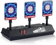 TORMEN Shooting Target for Nerf Gun Foam Dart, Digital Scoring Auto Reset Targets with Light Sound Effect(3 Targets）