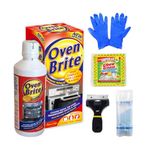 QLV Oven Cleaner Kit, Oven & BBQ Grease Remover with Scraper & Gloves