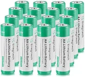 Enegitech AA Lithium Battery, 3000mAh 1.5V Double A Lithium Battery for Blink Camera, Doorbell, Smart Lock Deadbolt, Security Aralm System Non-Rechargeable 16 Pack