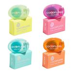 COCOFLOSS Coconut-Oil Infused Woven Dental Floss | Assorted Floss Starter Kit | Dentist Designed | Vegan and Cruelty-Free | 8-Week Supply (7 YDs x 4 Units)